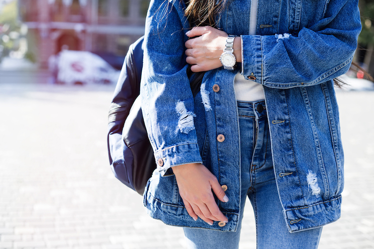 oversized denim jas